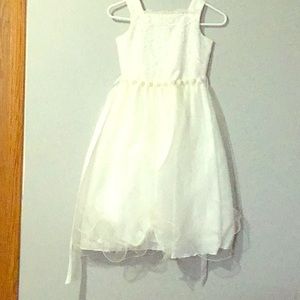 Cream white flower dress